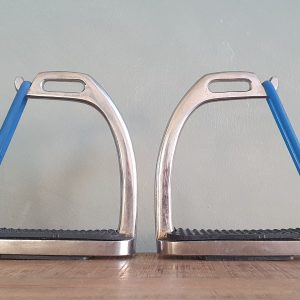 Veiligheidsbeugels met blauw elastiek 12cm