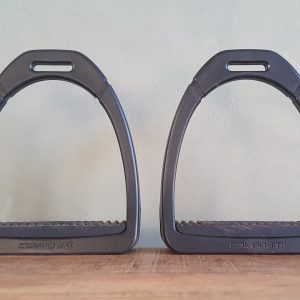 Stijgbeugels lichtgewicht zwart 12.5cm