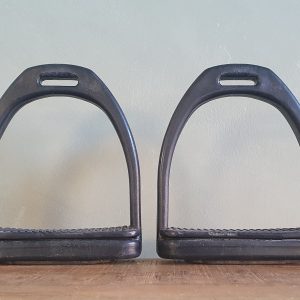 Stijgbeugels lichtgewicht zwart 12cm